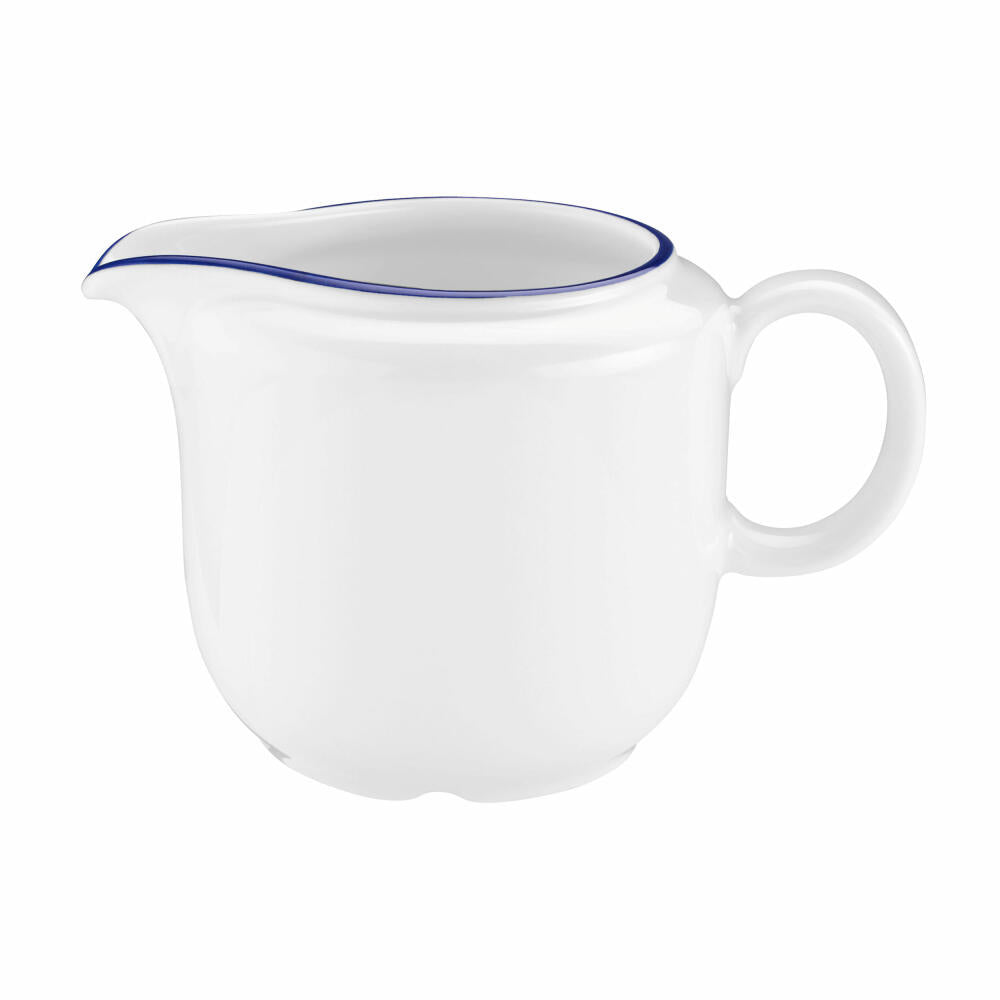 Seltmann Weiden Compact milk jug, jug, milk jug, milk jug, porcelain, blue rim, 230 ml, 001.718883