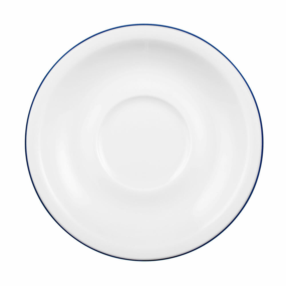 Seltmann Weiden Compact saucer, for coffee cup, underplate, porcelain, with coloured rim, Ø 14.7 cm, 001.718886