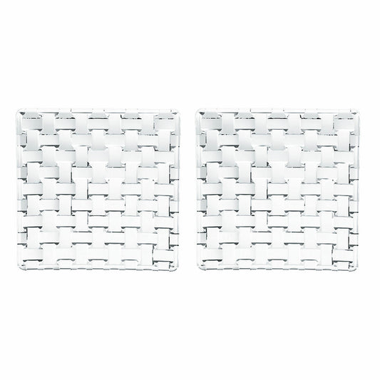 Nachtmann Bossa Nova Platter Square, Set of 2, Table Top, Serving Platter, Glass Plate, Crystal Glass, 14 cm, 101907