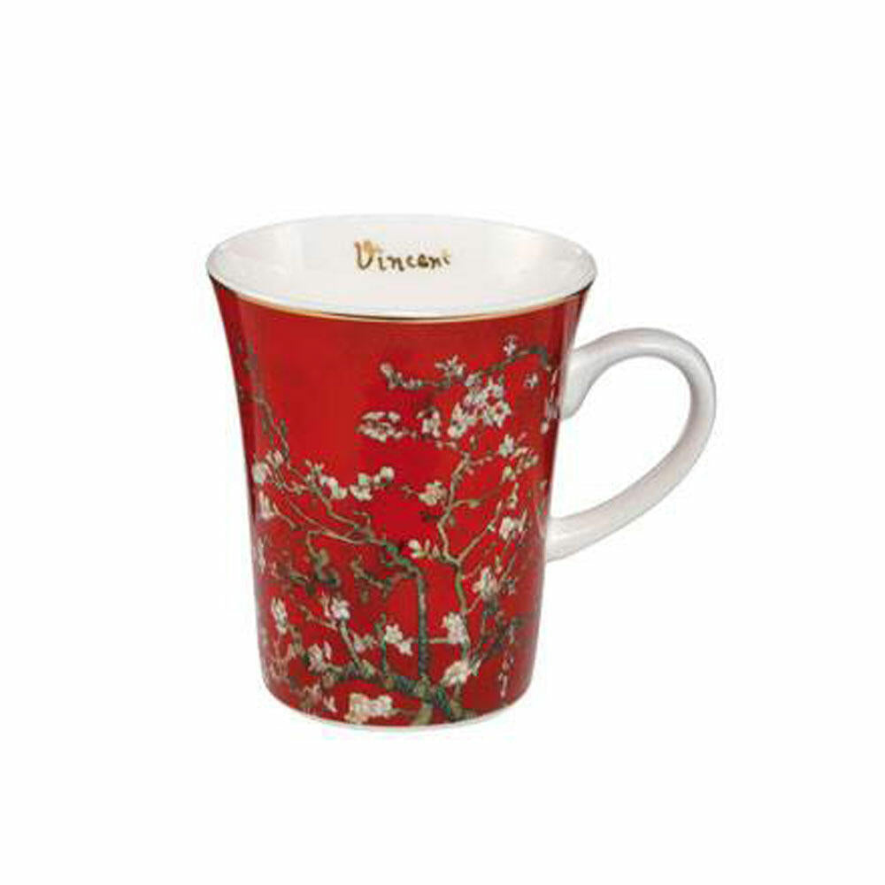 Goebel Künstlertasse Vincent van Gogh - Mandelbaum rot, Fine Bone China, Bunt, 300 ml, 67013341