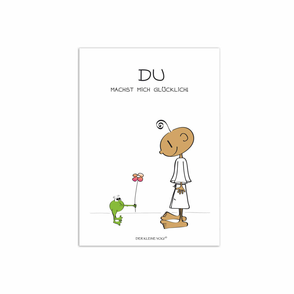 Goebel Der Kleine Yogi Postkarte Du Machst Mich Glücklich, 10er Pack Postkarten, Post Karte, Papier / Pappe, 10.5 cm x 15 cm, 54100061