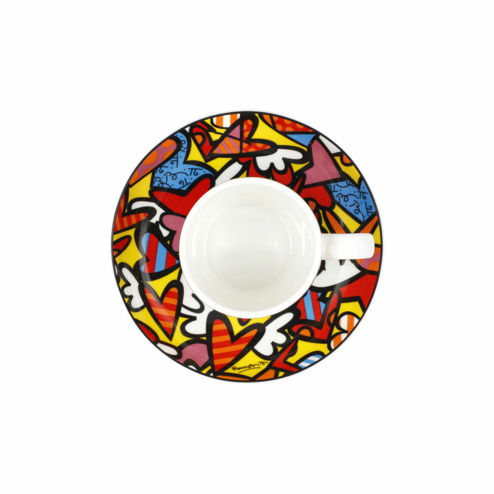 Goebel espresso cup Romero Britto - All We Need is Love, cup, mug, fine bone china, colorful, 100 ml, 66452881