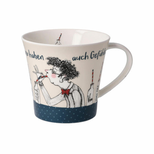 Goebel Coffee-/Tea Mug Barbara Freundlieb - Men have feelings, cup, mug, fine bone china, colorful, 350 ml, 27001051