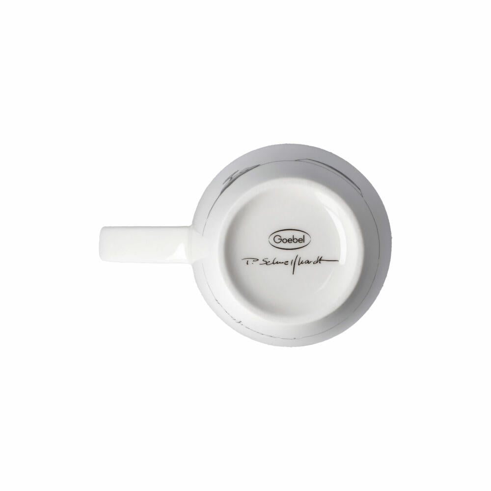 Goebel Teetasse mit Deckel und Sieb Peter Schnellhardt - Mittagspause, Becher, Fine Bone China, Bunt, 450 ml, 26500271