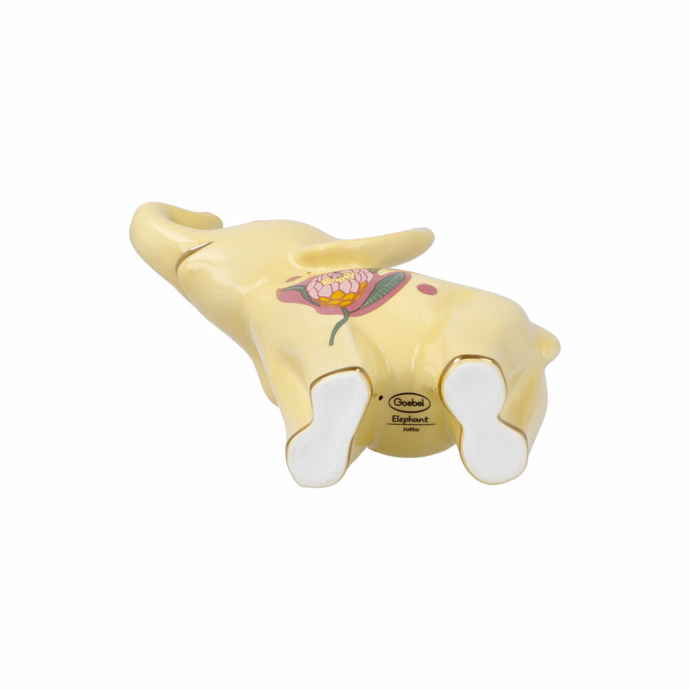 Goebel Figurine Jotto, Elephant, Elephant Figure, Elephant Figure, Decorative Figure, Porcelain, Yellow, 70001051