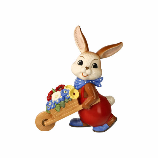 Goebel Figur Hasenjunge - So schön ist der Frühling, Steingut, Bunt, 25 cm, 66845581
