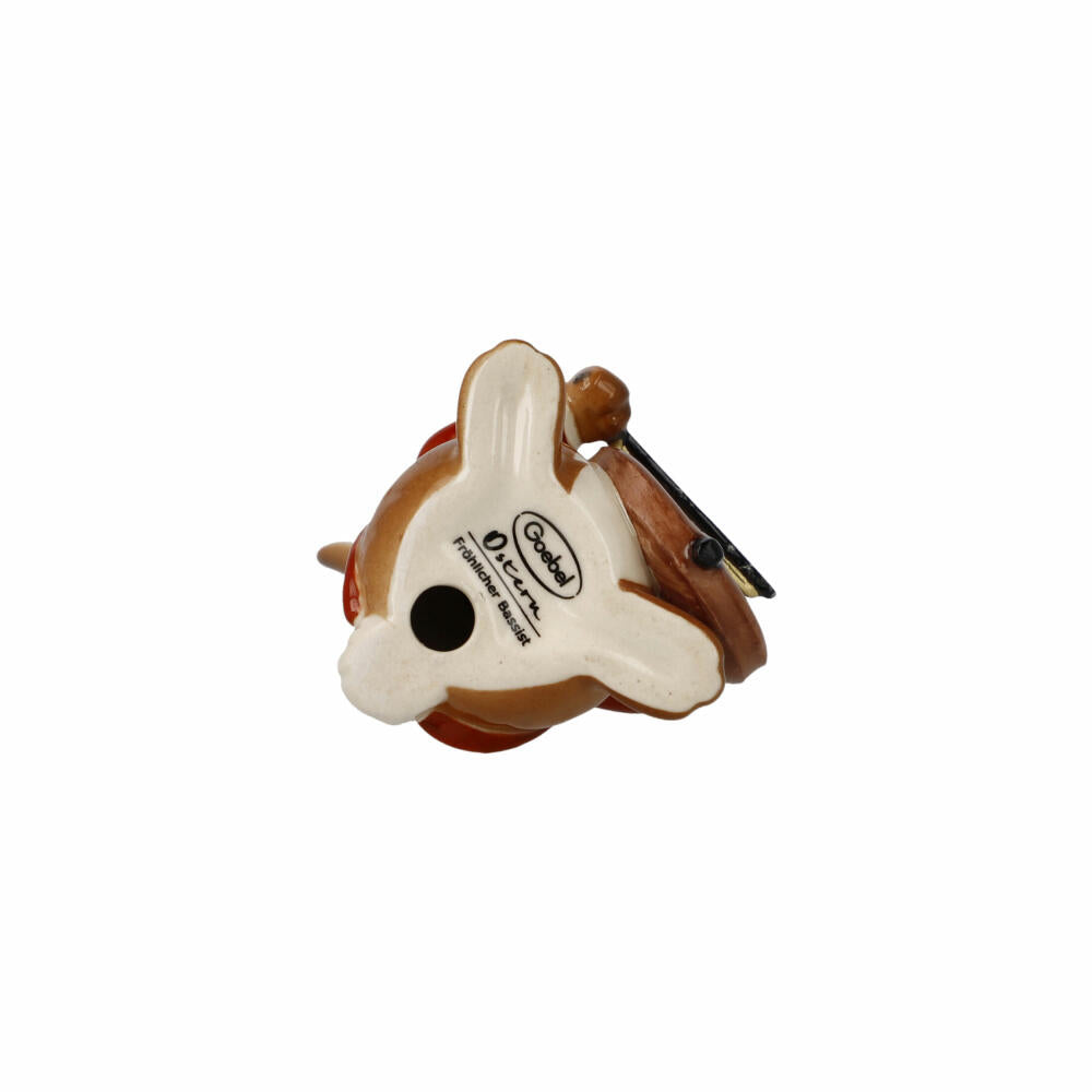 Goebel Figurine Rabbit - Happy Bassist, Easter, Stoneware, Colorful, 8 cm, 66845801