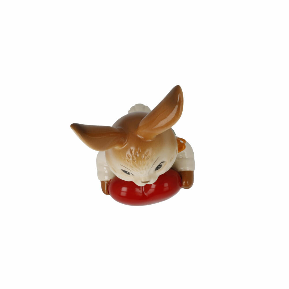 Goebel Figurine Rabbit - From the Heart!, Easter, Stoneware, Colorful, 12 cm, 66845821