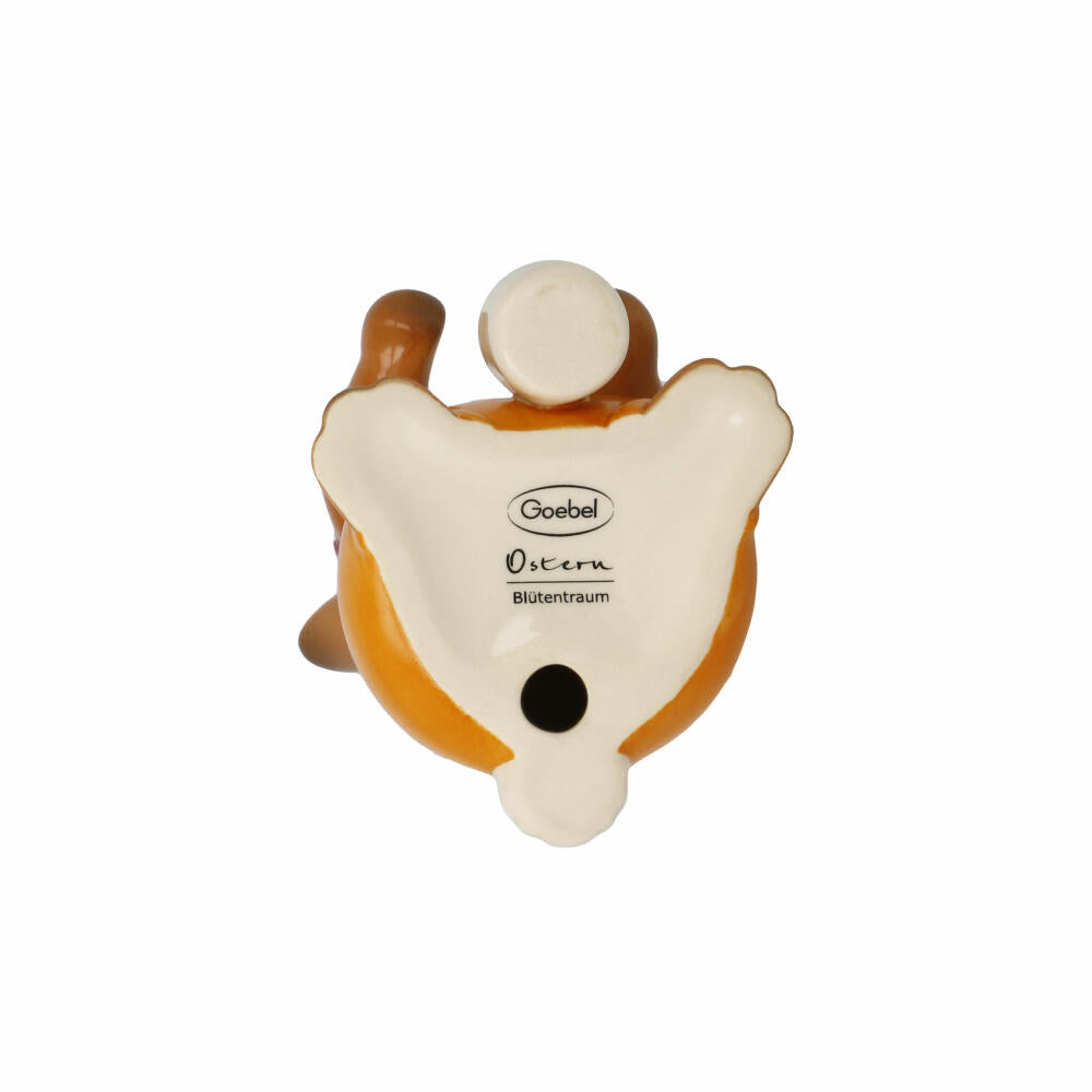 Goebel Figur Hase mit Vase Blütentraum, Ostern, Steingut, Bunt, 14.5 cm, 66846161