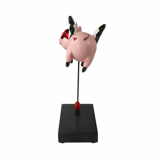 Goebel Figur Ed Heck - When Pigs Fly, Pop Art, Porzellan, Bunt, 29 cm, 67200171