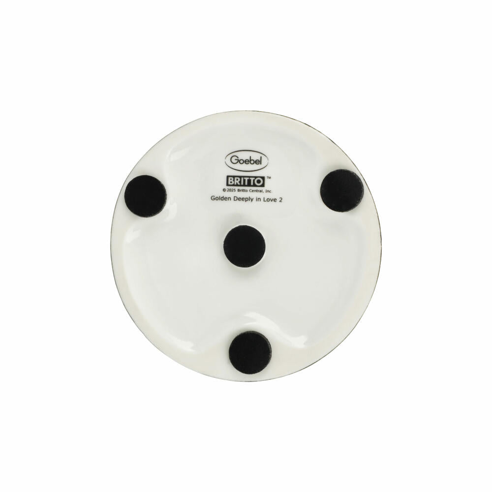 Goebel Figur Romero Britto - Golden Deeply in Love 2, Porzellan, Gold, 28 cm, 66453361