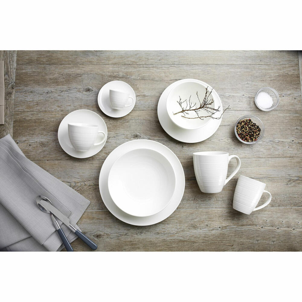 Ritzenhoff & Breker Suomi Jumbo-Tasse, Kaffeetasse, Becher, Porzellan, Beige, 550 ml, 59724