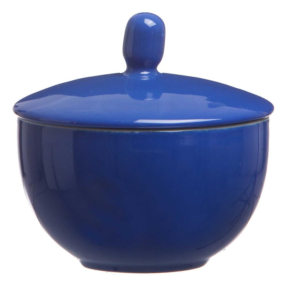 Ritzenhoff & Breker Doppio sugar bowl, sugar bowl, storage jar, tableware, porcelain, indigo blue, 9 cm, 63929