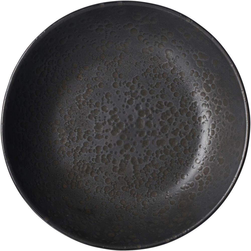 Ritzenhoff & Breker Schale Kitwe, Schüssel, Salatschale, Suppenschale, Steinzeug, Schwarz, Ø 20 cm, 271430