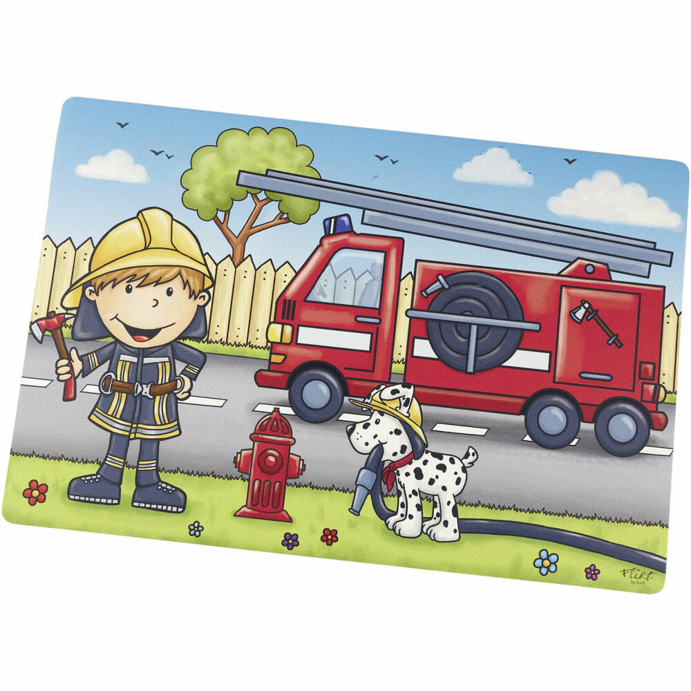 Ritzenhoff & Breker Fireman Bernie Placemat, Table Set, Children, Plastic, 30 x 45 cm, 316339