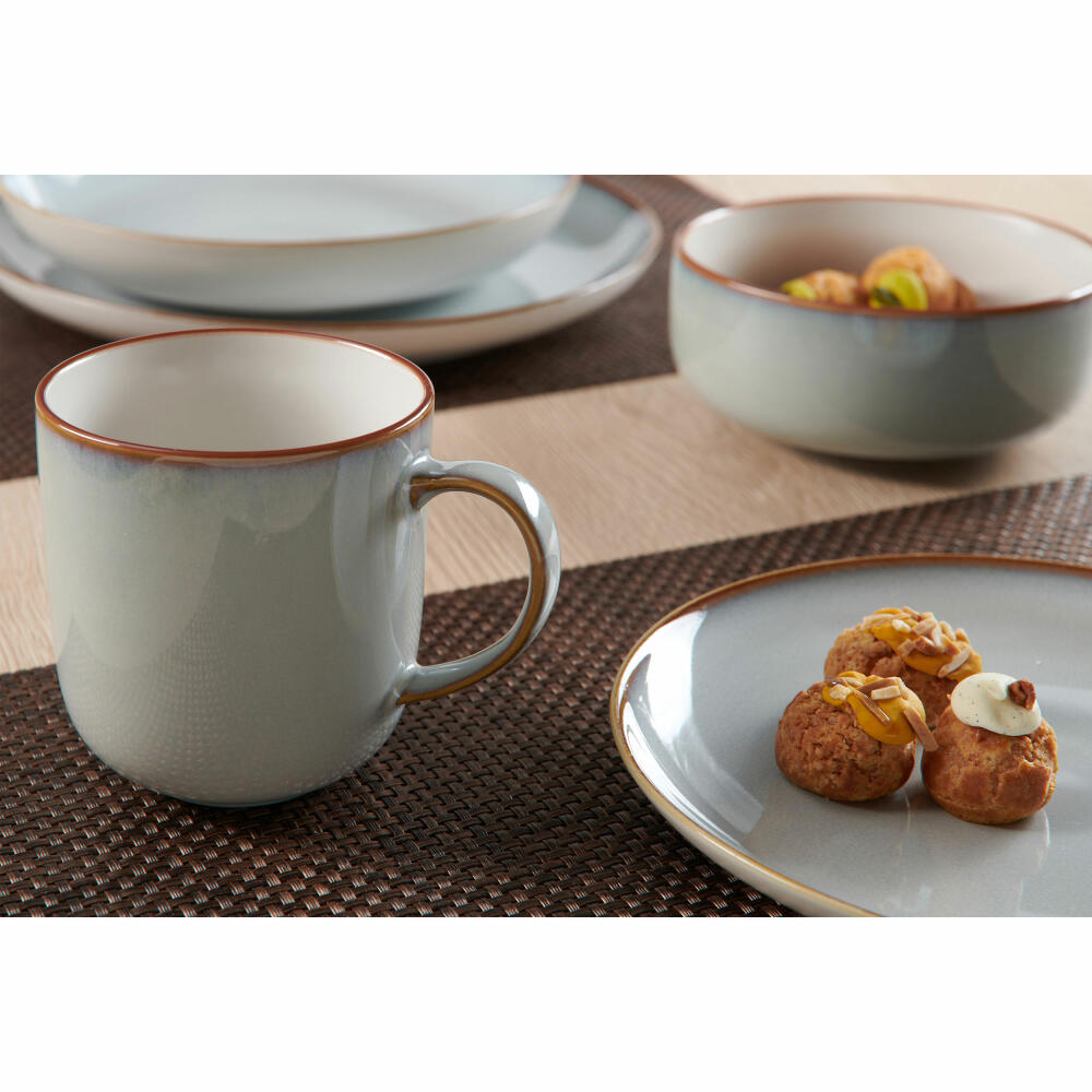 Ritzenhoff & Breker breakfast set Portofino, 12 pcs., breakfast service, tableware set, service, stoneware, gray, 420142