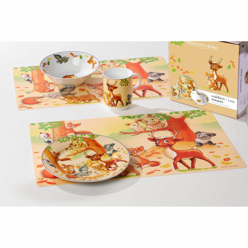 Ritzenhoff & Breker cereal bowl forest animals, cereal bowl, bowl, dessert bowl, porcelain, colorful, 422436