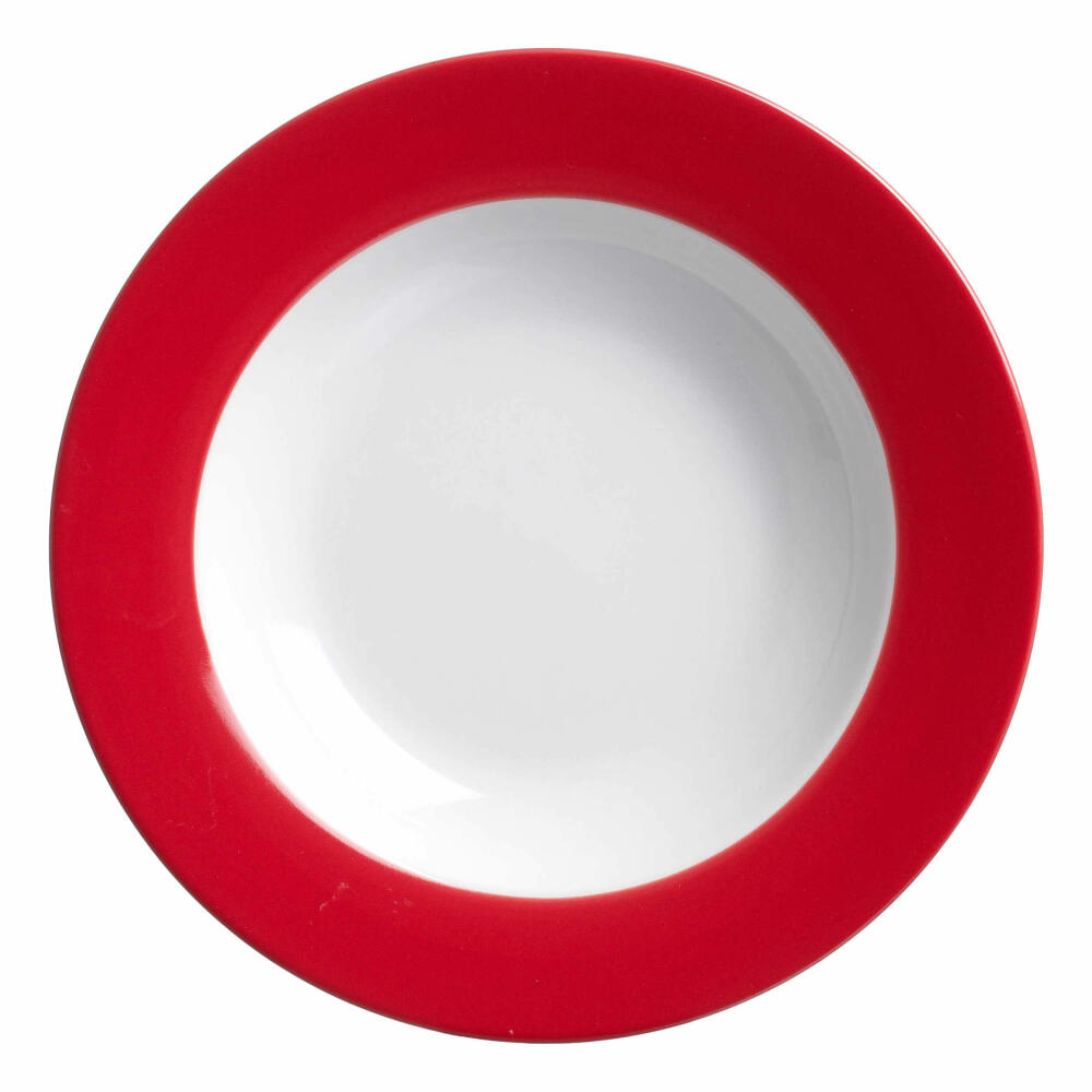 Ritzenhoff & Breker Doppio Deep Plate, Serving Plate, Serving Platter, Tableware, Porcelain, Red, 270 ml, 515602