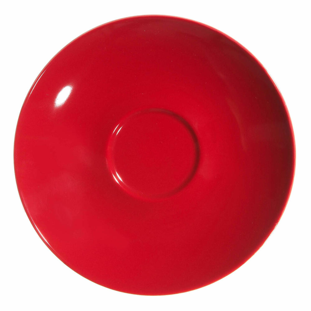 Ritzenhoff & Breker Doppio Untere, Saucer, Under Cup, Tableware, Porcelain, Red, Ø 16 cm, 516111