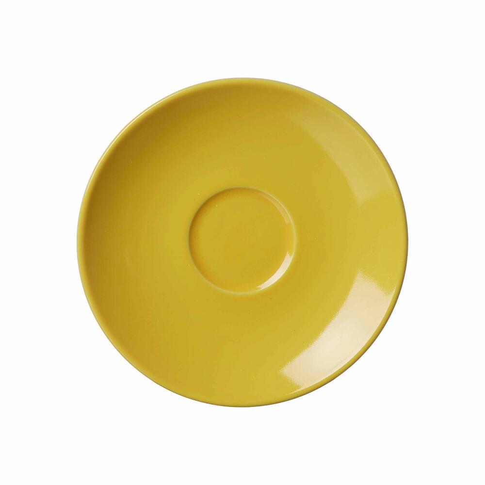 Ritzenhoff & Breker Doppio Espresso Untere, Untertasse, Unter Tasse, Unterteller, Porzellan, Sonnengelb, Ø 13 cm, 565126