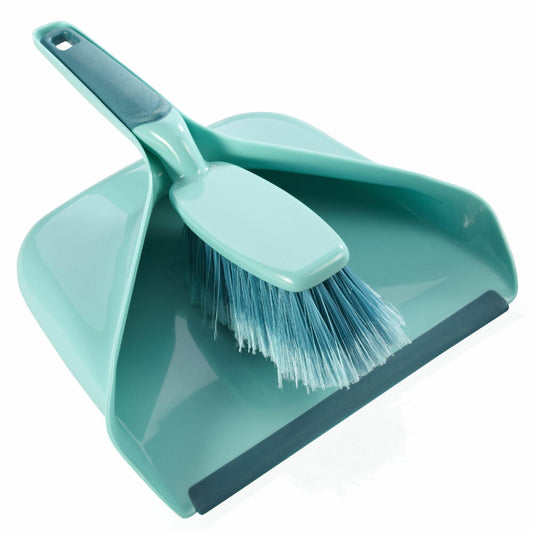 Leifheit hochwertiges Handkehrset, Schaufel mit Schmutzkammer & Feger, Handfeger, Kehrgarnitur, türkis, 41410