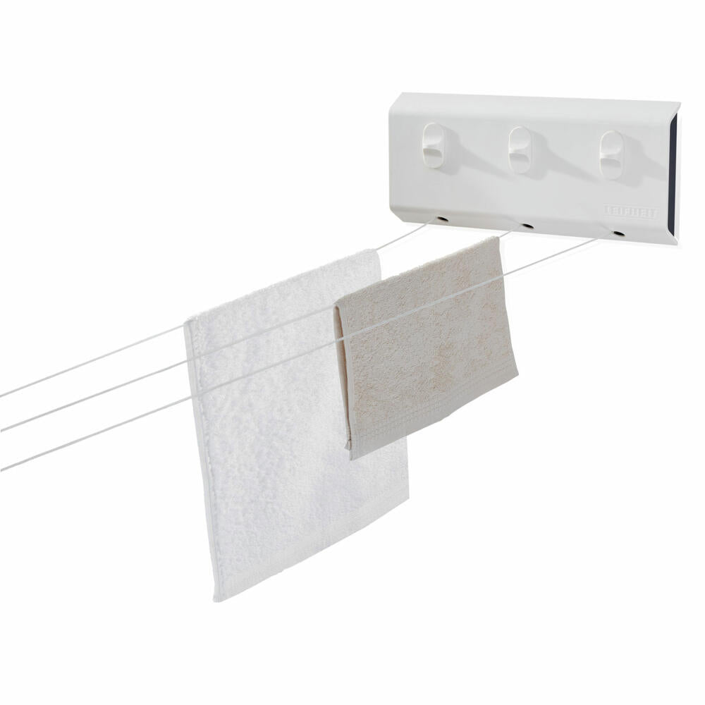 Leifheit Wandtrockner Rollfix 150 Triple Longline, Wäschetrockner, Hängetrockner, Kunststoff, Polyester, Weiß, 83107