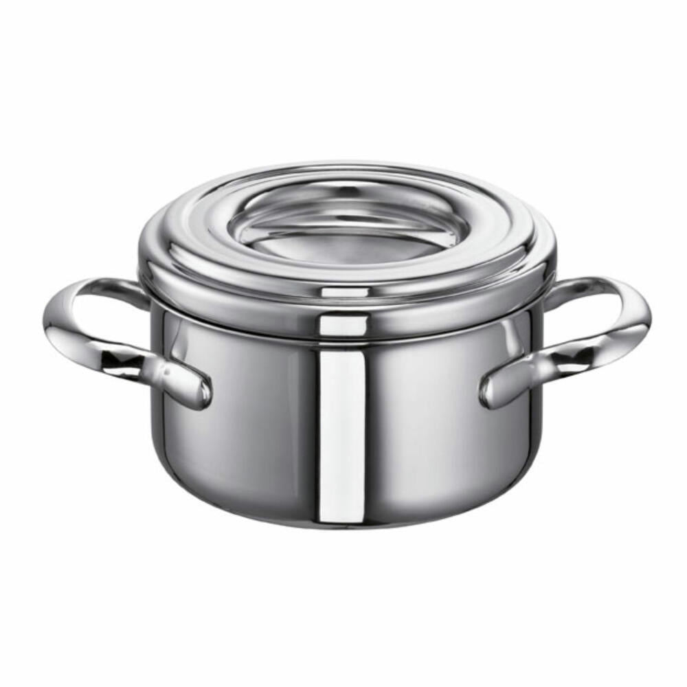 Schulte-Ufer roasting pan Romana i, casserole dish, cooking pot, stainless steel 18/10, 14 cm, 1 L, 6301-14 i