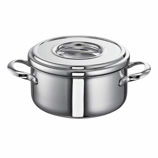 Schulte-Ufer Bratentopf Romana i, Schmortopf, Gartopf, Edelstahl 18/10, 18 cm, 2 L, 6301-18 i