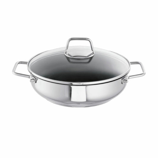 Schulte-Ufer braising pan Wega, incl. lid, casserole dish, stainless steel, coated, 24 cm, 64056-965-24