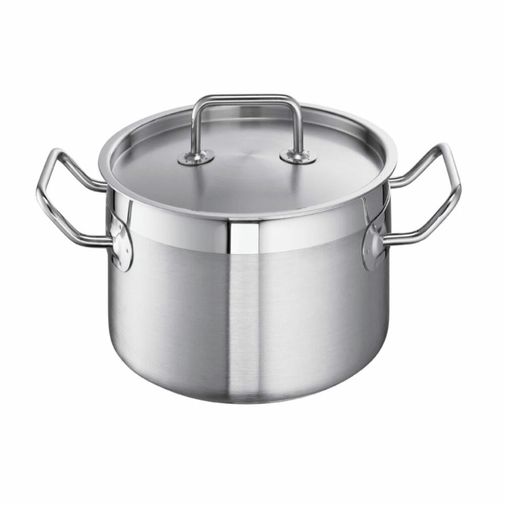 Schulte-Ufer meat pot Profi-Line i, casserole dish, cooking pot, stainless steel, 20 cm, 3.5 L, 6414-20 i