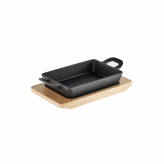 Schulte-Ufer Mini Serving Pan Rustika, Pan, Cast Iron, Black, 16 x 11 cm, 1694-16-s