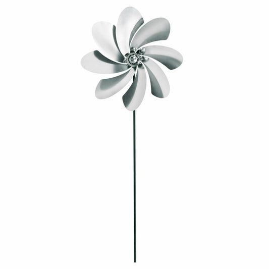 Blomus Windrad Viento klein, Windspiel / Windmühle für Garten und Terrasse, Edelstahl, 65029