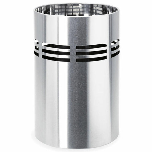 Blomus wastepaper basket Slice, waste container, trash can, with plastic insert, matt stainless steel, 65156