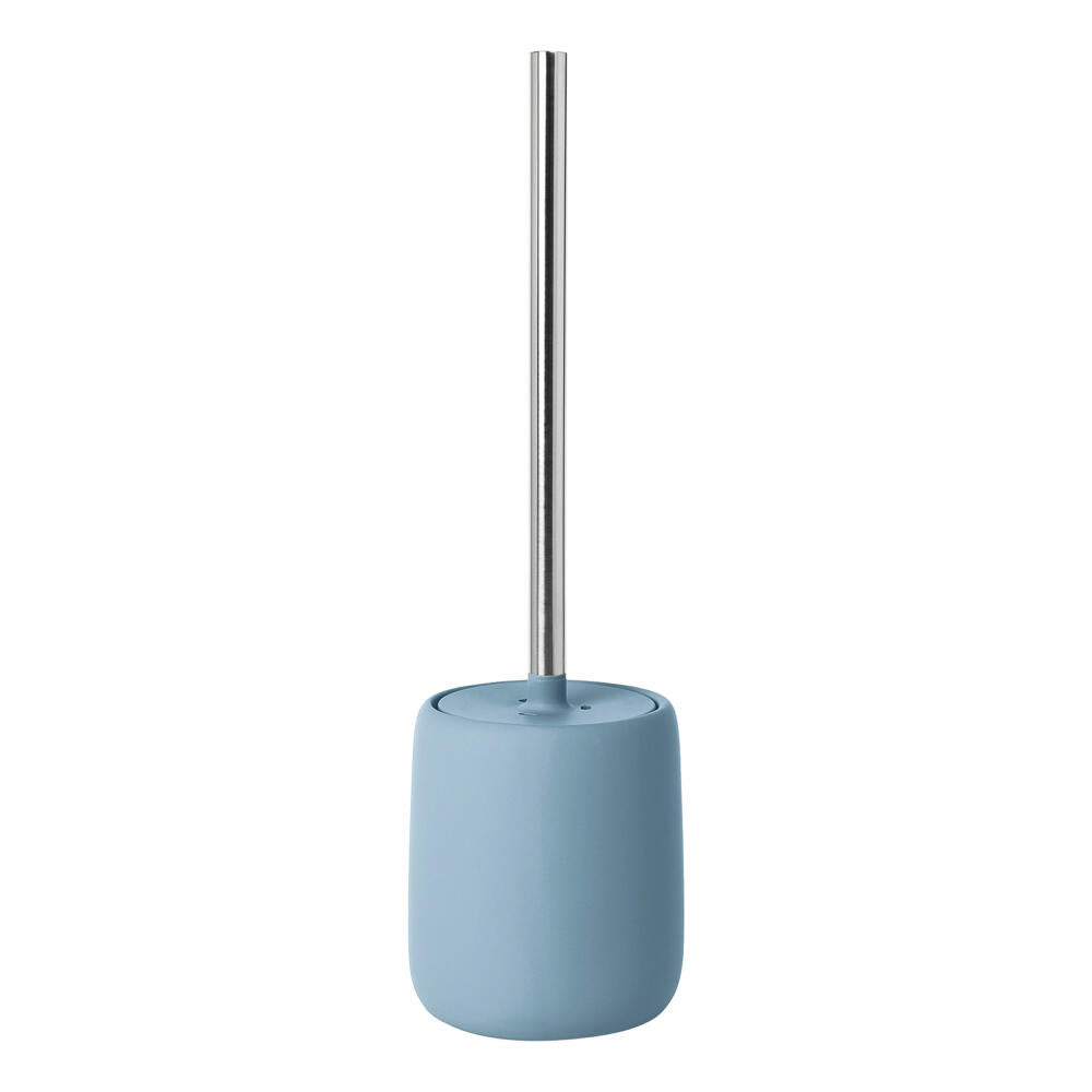 Blomus SONO toilet brush, toilet brush, toilet brush, ceramic, plastic, silicone, ashley blue, 69175