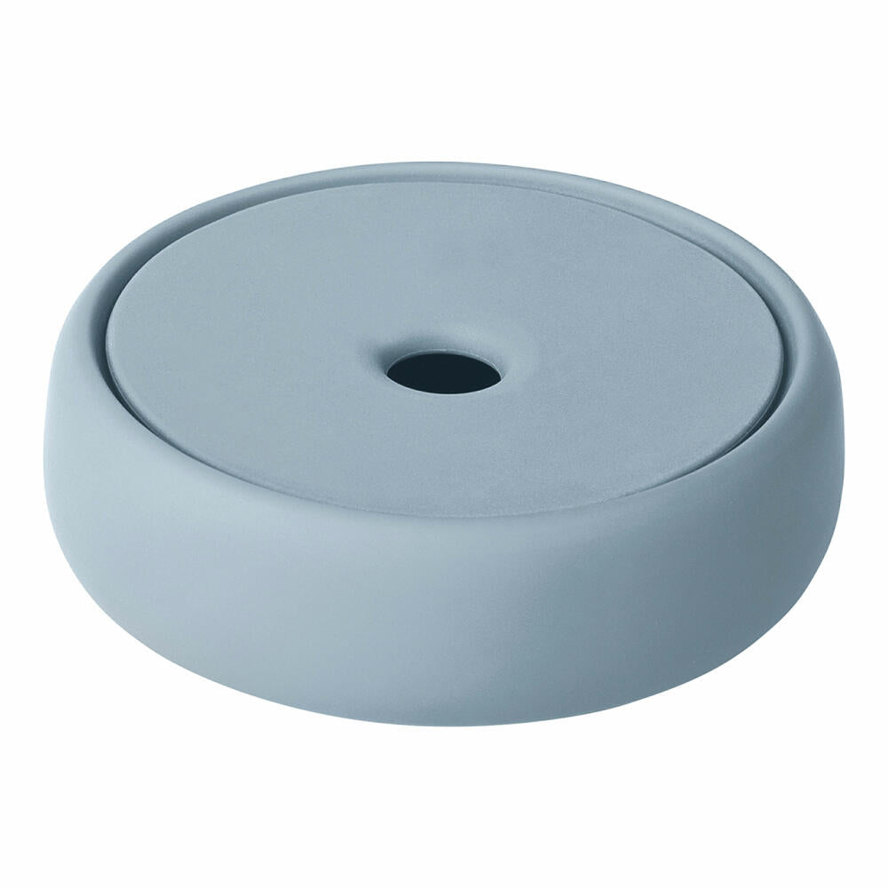 Blomus SONO storage box, jar, organizer, ceramic, silicone, ashley blue, 69177