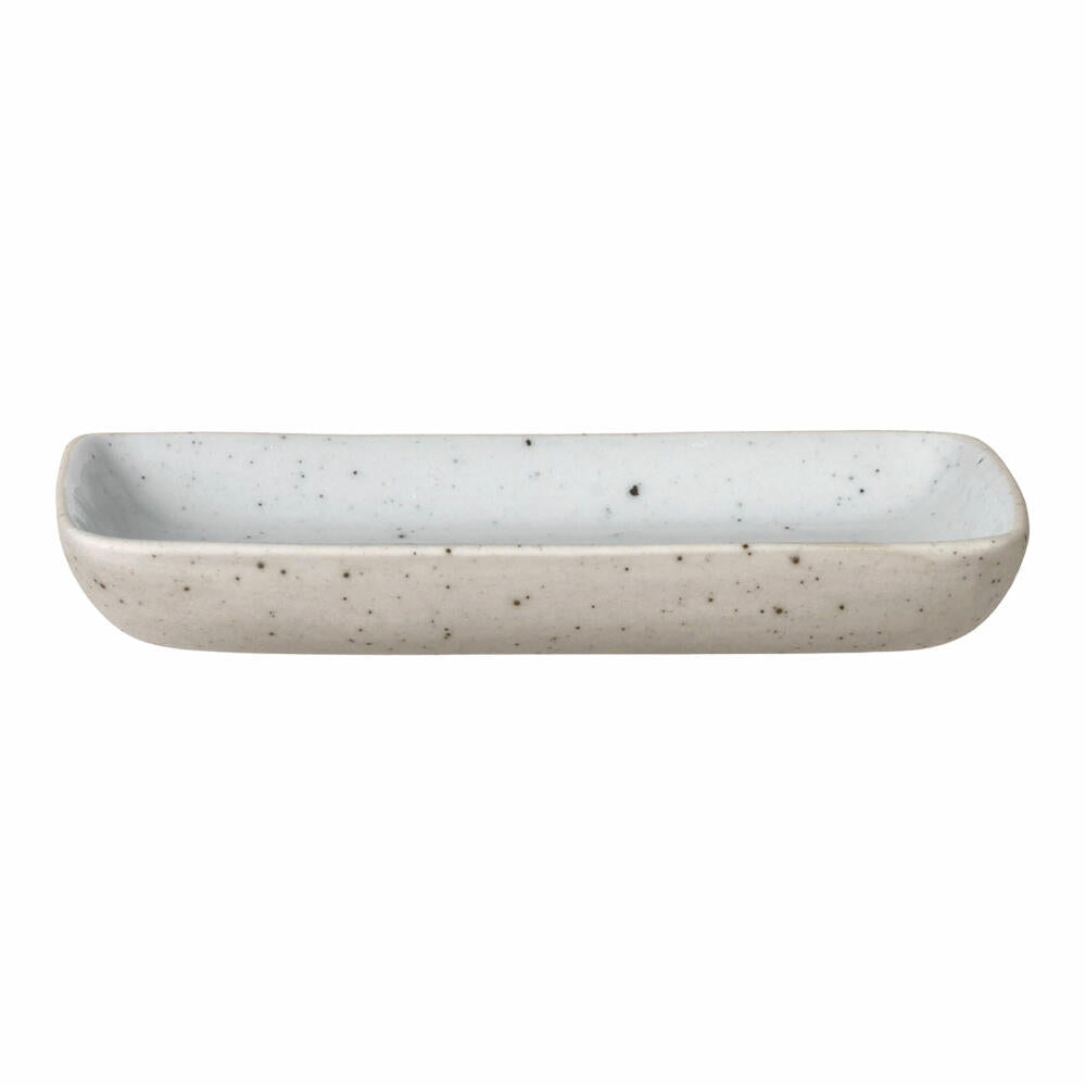 Blomus snack plate SABLO small, snack plate, snack bowl, ceramic, gray, 6.5 x 9.5 cm, 64109