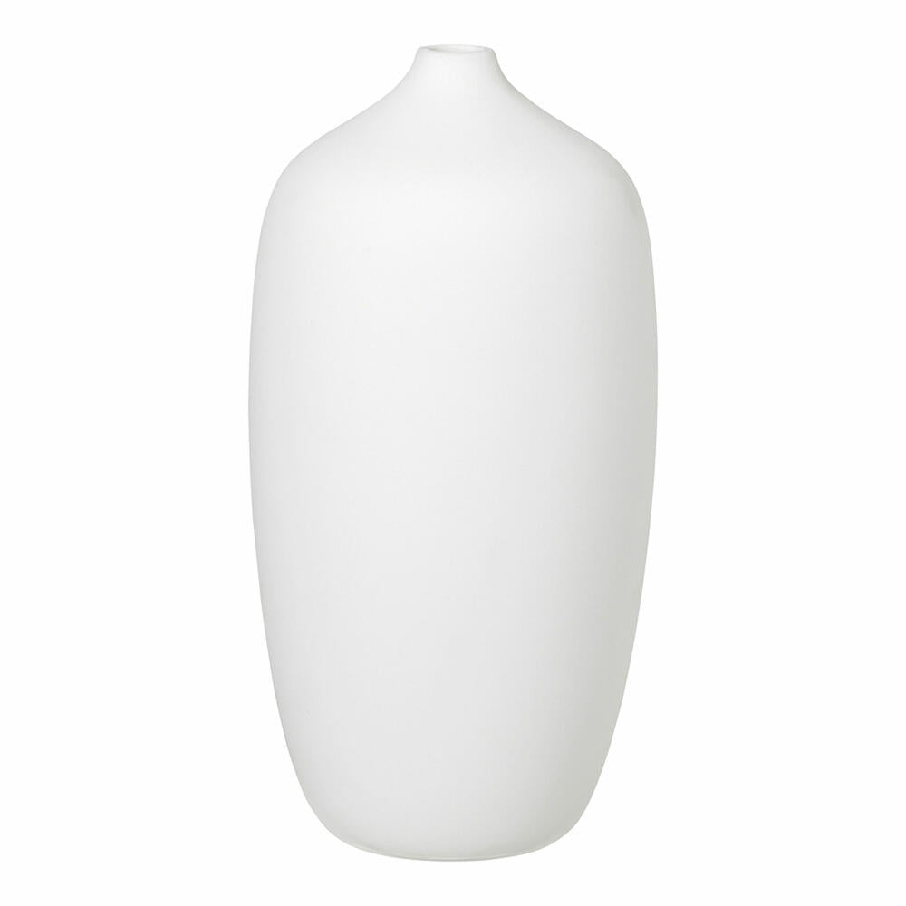 Blomus Vase Ceola, decorative vase, flower vase, ceramic, white, H 25 cm, D 13 cm, 66168