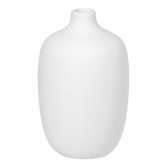 Blomus Vase Ceola, Dekovase, Blumenvase, Keramik, White, H 13 cm, D 8 cm, 66170