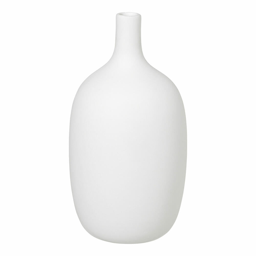 Blomus Vase Ceola, Dekovase, Blumenvase, Keramik, White, H 21 cm, D 11 cm, 66171