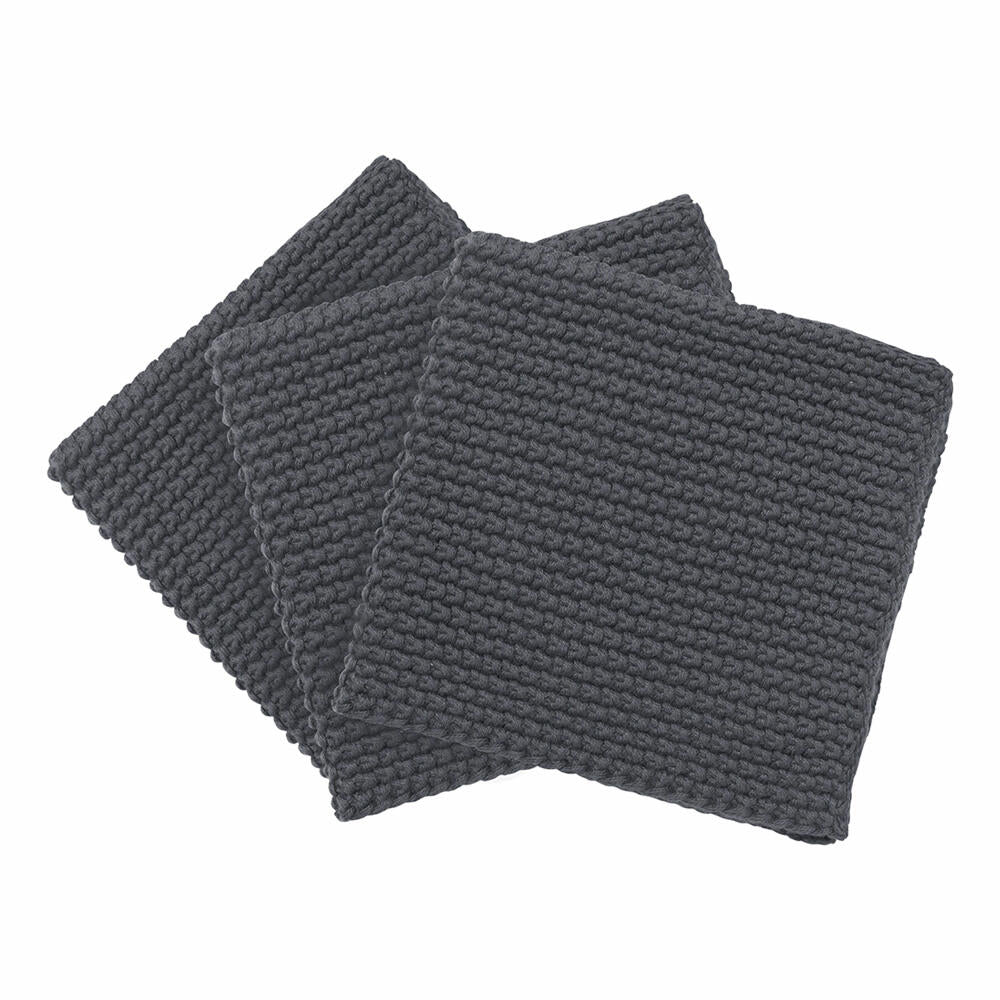 Blomus dishcloths set of 3 Wipe Perla, kitchen towel, drying cloth, cotton, magnet, 25 x 25 cm, 64237
