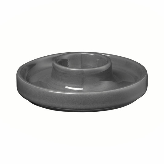 Blomus Pilar Eierbecher, 2er Set, Eibecher, Eierhalter, Eier Becher, Keramik, Pewter, 64272