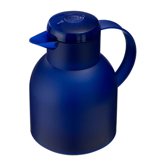 Emsa Samba Insulated Jug Quick Press 1 L Blue Translucent, Teapot, Coffee Pot, 504231