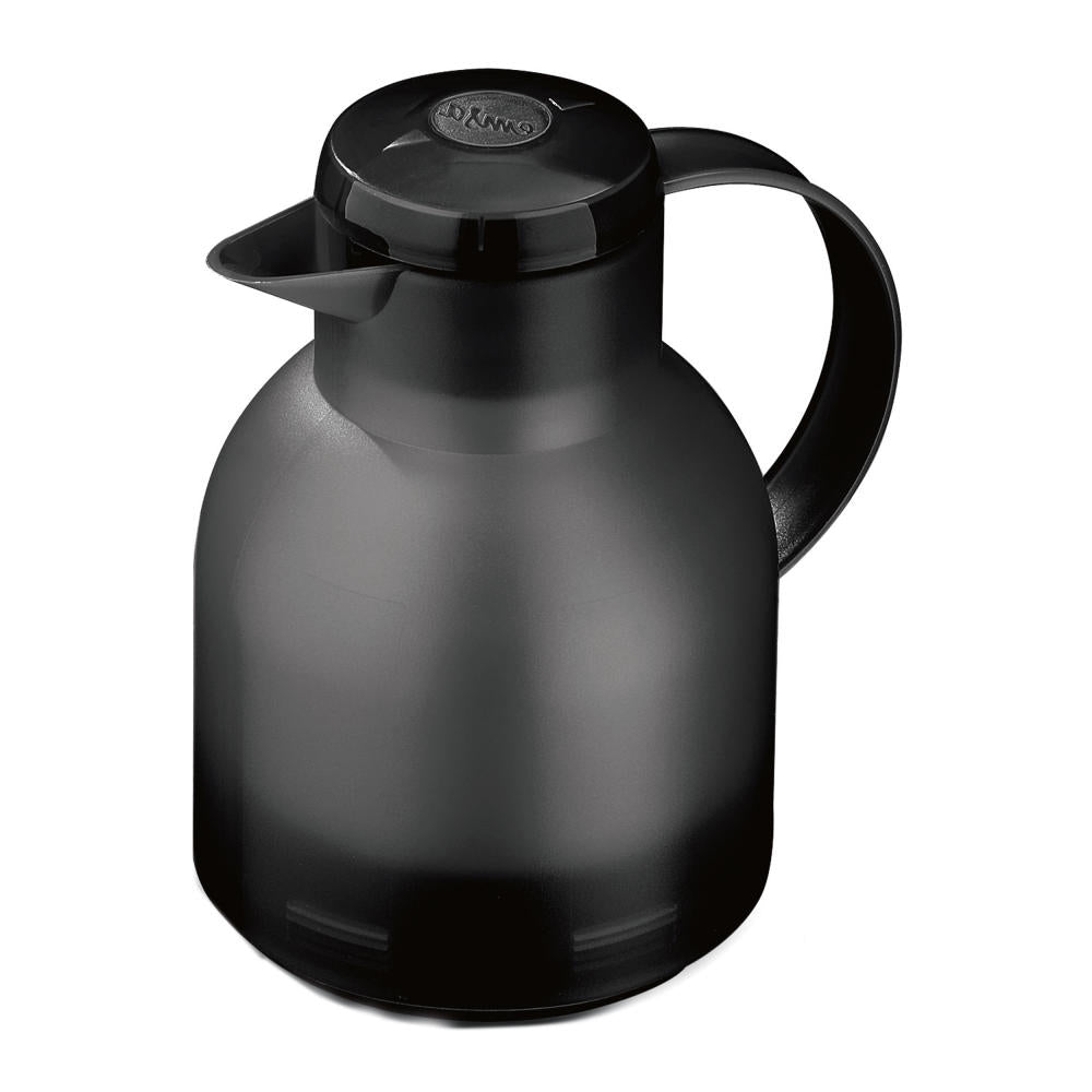 Emsa Samba Insulated Jug Quick Press 1 L Black Translucent, Teapot, Coffee Pot, 504235