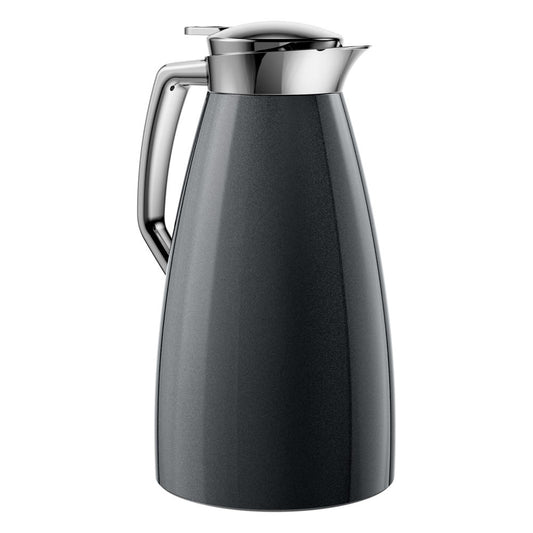 Emsa Plaza Insulated Jug Quick Tip 1 L, Carbon, Teapot, Coffee Pot, 514188