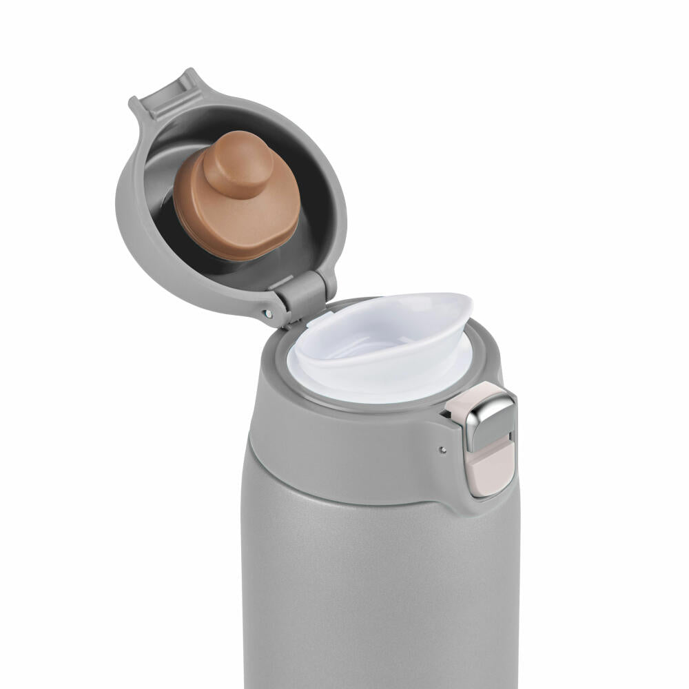 EMSA Travel Mug Light Isolierbecher, Isobecher, Iso Becher, Thermobecher, Edelstahl, Silber, 0.4 L, N21510