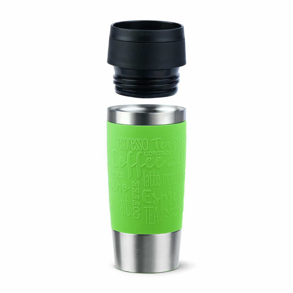 Emsa Isolierbecher Travel Mug Classic, To-Go-Becher, Edelstahl, Limette, 360 ml, N20207