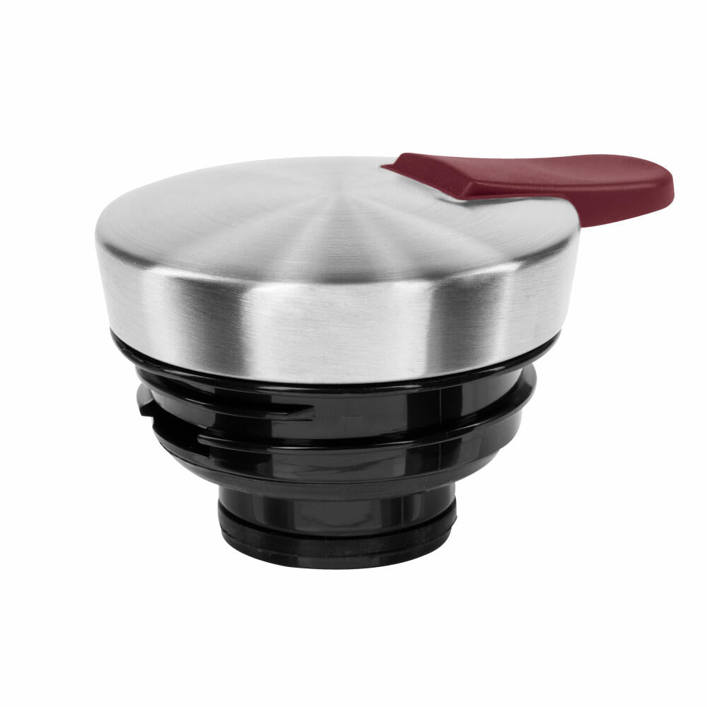 Emsa Isolierkanne Soft Grip, Thermokanne, Edelstahl, Kunststoff, Weinrot, 1.5 L, N41205