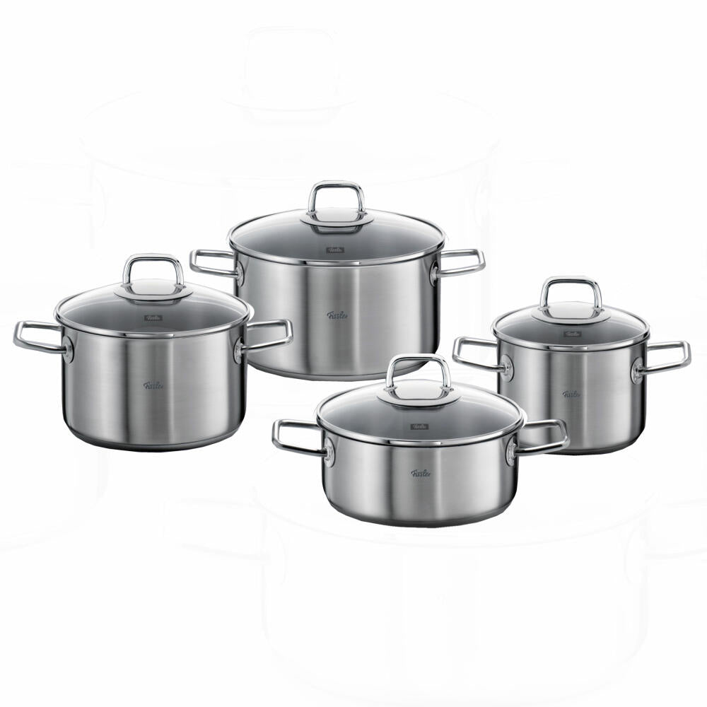 Fissler Viseo Set, Bratentopf, Kochtopf, Edelstahl, Induktionsherd geeignet, 4-tlg