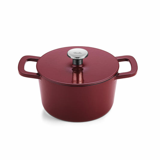 Fissler Bräter Moments Collection, Topf, Gusseisen, Burgunderrot, 20 cm, 064-510-20-000