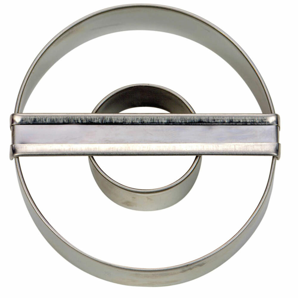 Städter Ausstecher Doppelring Glatt, Ausstechform, Plätzchenform, Keks, Plätzchen, Edelstahl, Ø 6 cm, 953223